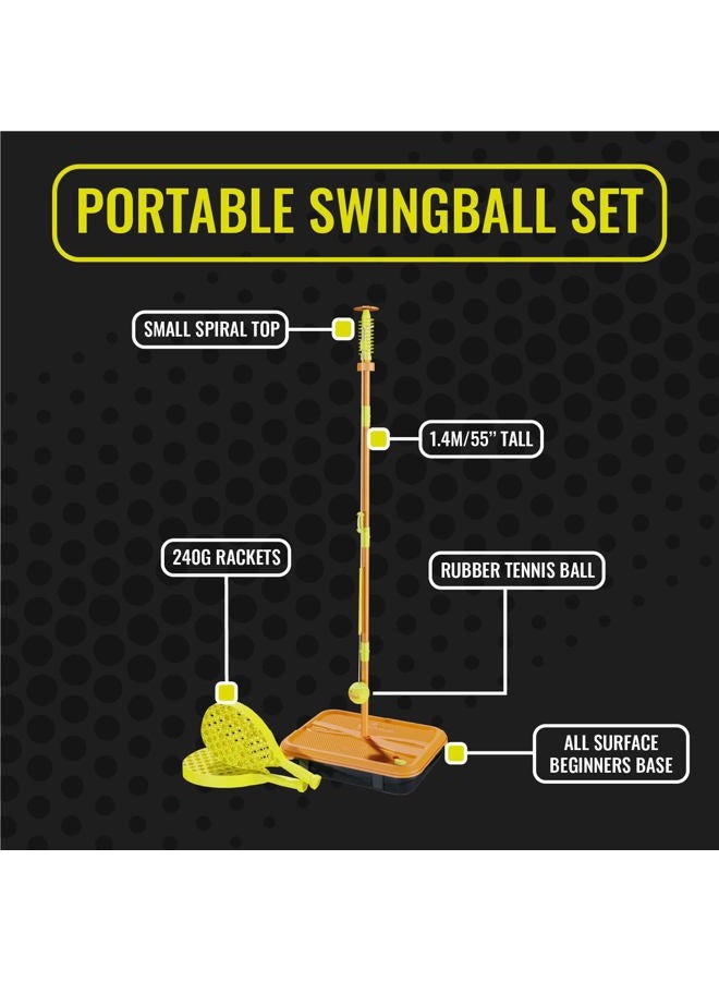 Swingball Tournament - Tether Tennis Game with up to 4 Feet Adjustable Height Pole, Foam Ball, Indoor & Outdoor All Surface Base, Carrying Case, Ages 4+ - Image 2