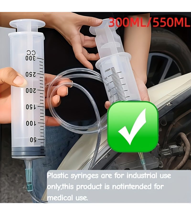 4 Part 300ml Liquid Suction Pump Set For Engine Oil Gasoline And Transmission Fluid Auto Maintenance - Image 1