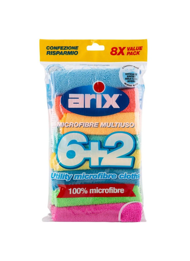 Microfiber Utility Cloth Value Pack 8Pcs