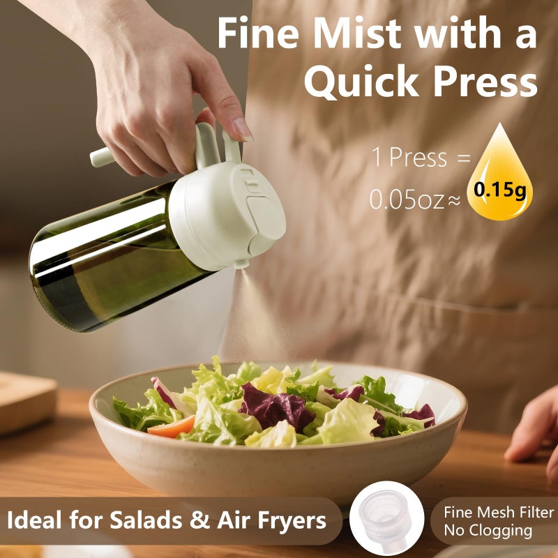 SWEET VIEW Olive Oil Dispenser and Oil Sprayer â€“ 16oz/470ml Glass Light-Proof Oil Pourer for Kitchen, Air Fryer, Cooking, Salad, and BBQ - Image 3
