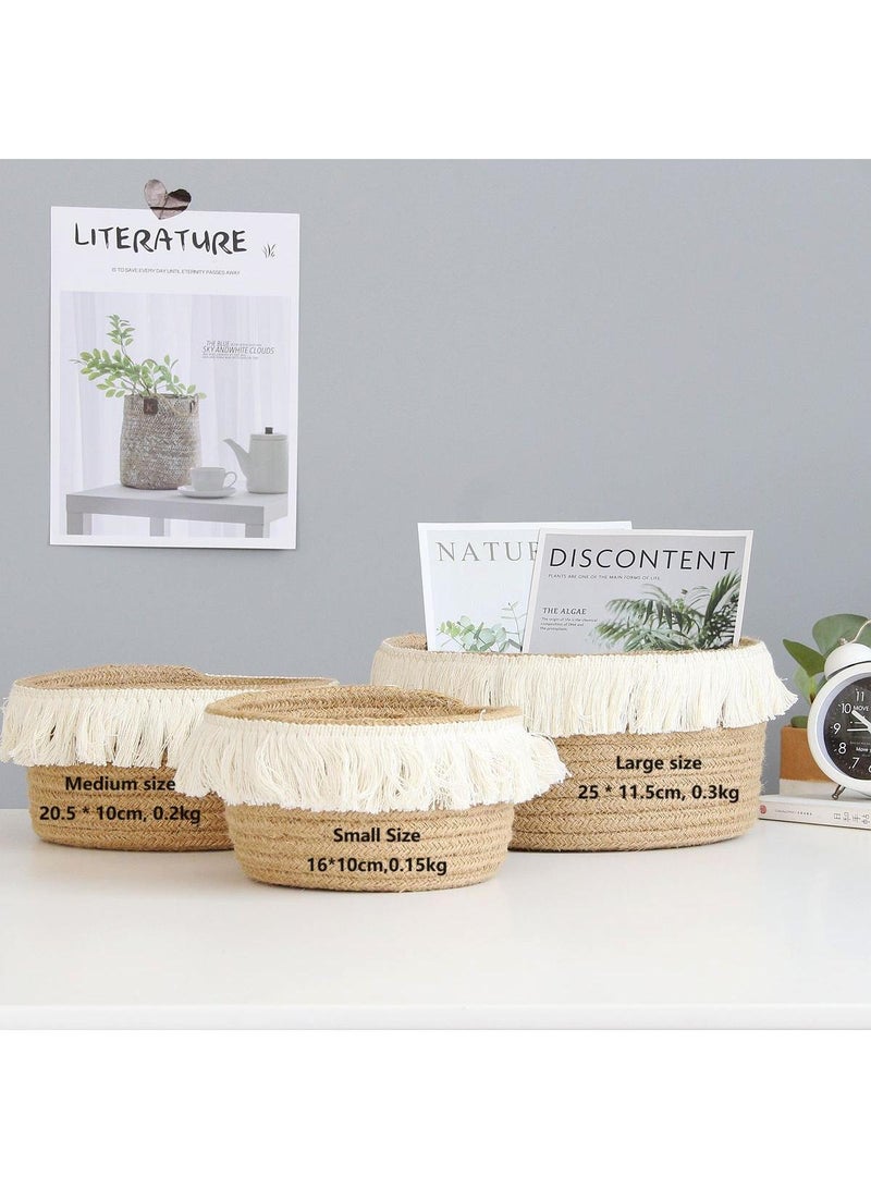 general 4 Specifications To Choose From Woven Storage Rack Storage Basket Tassel Storage Frame - Image 2