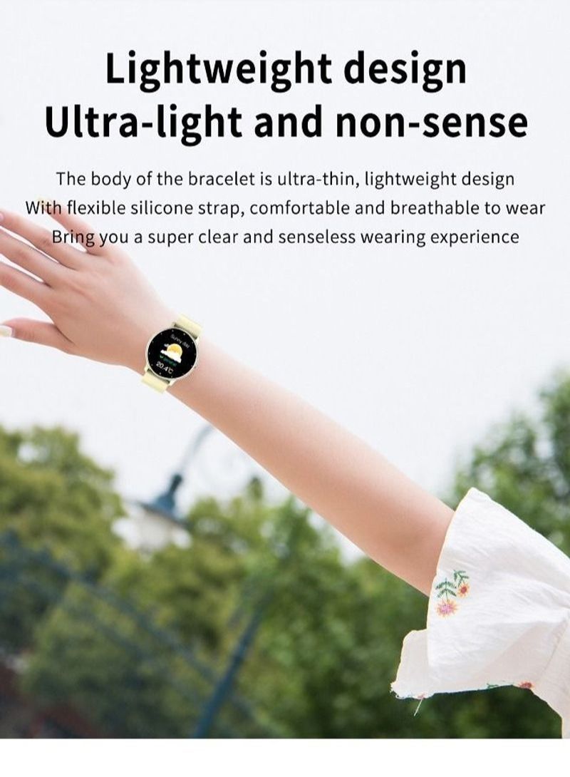 NIBEMINENT IP67 Waterproof Smartwatch Fitness Tracker Yellow - Image 2