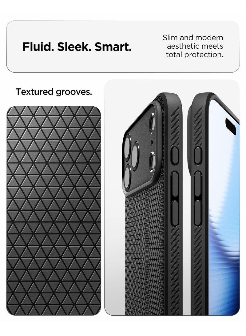 Spigen Liquid Air iPhone 17 Pro Max Case Cover (2025) - Matte Black - Image 3