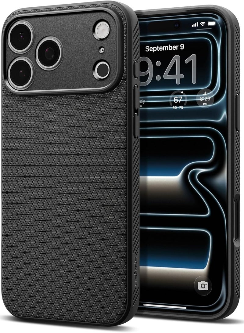 Spigen Liquid Air iPhone 17 Pro Max Case Cover (2025) - Matte Black - Image 1