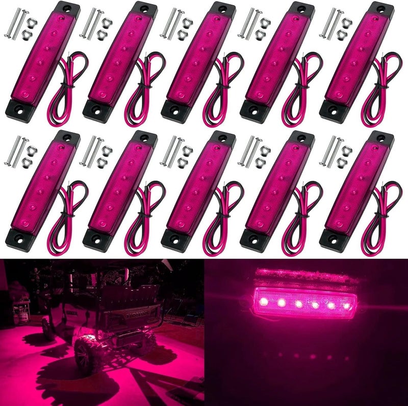 KEING 10 Pack LED Rock Strip Lights Waterproof Exterior Interior Lights Car Underglow Wheel Fender Well Lighting Kits for Golf Cart Jeep Wangler Offroad Truck Ford RV UTV ATV RZR Snowmobile (Purple) - Image 1