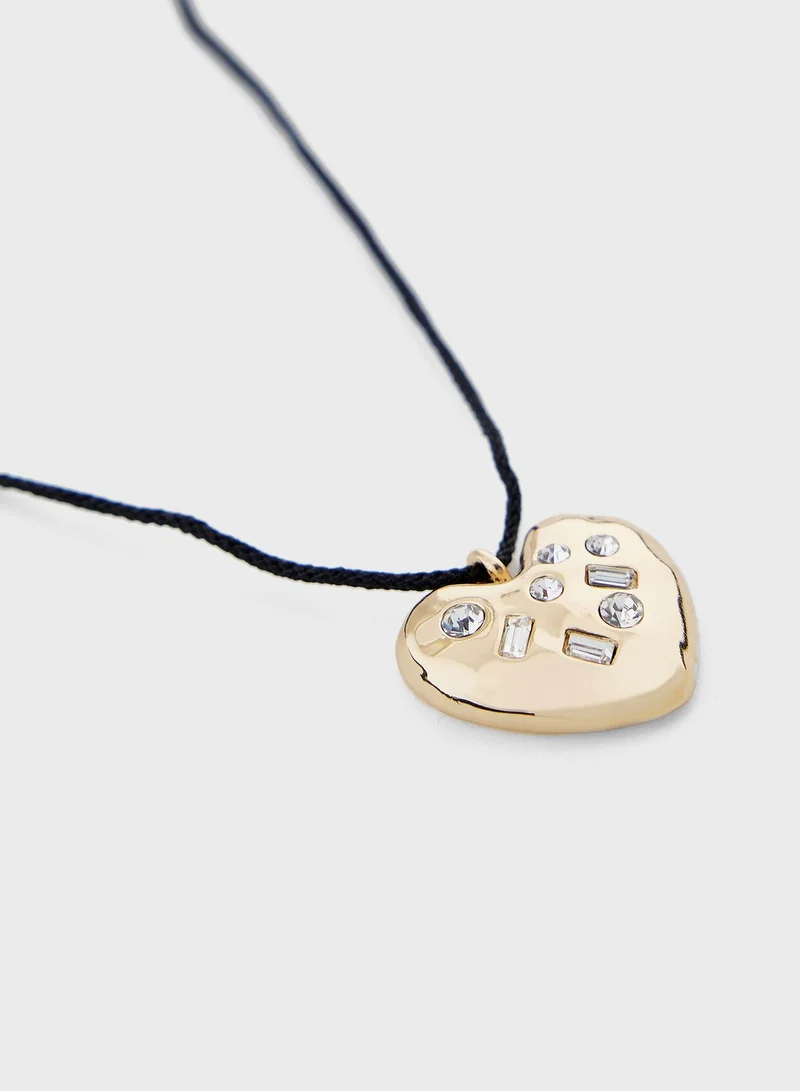 Ginger Heart Pendant Necklace And Earrings Set