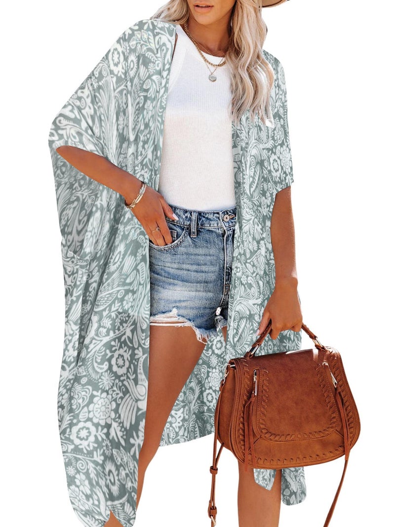 Moss Rose Women Summer Bikini Kimono Bathing Suit Cover Ups for Swimwear - Image 1