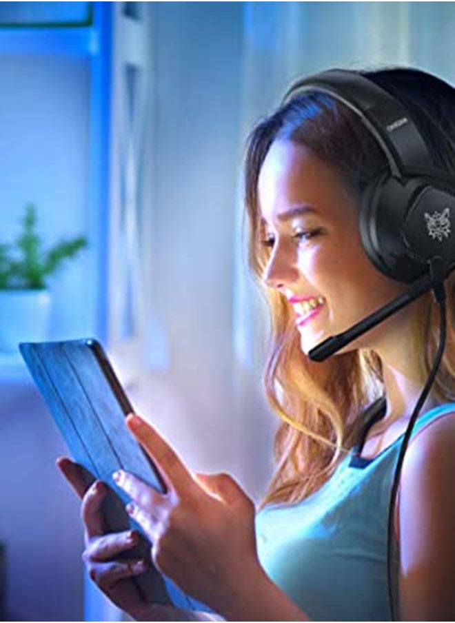 K19 سماعة رأس سلكية للألعاب مع ميكروفون لبلاي ستيشن 4 / PS5 / XOne / XSeries / NSwitch / PC