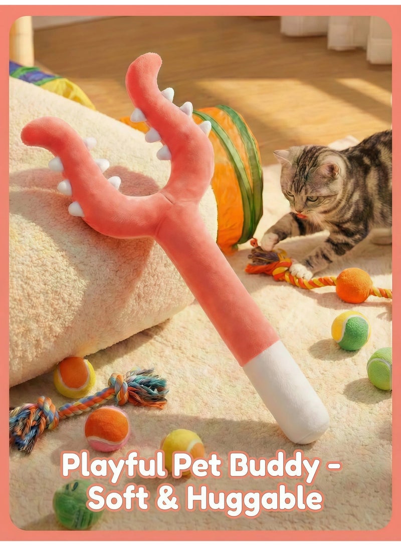 Novelty Interactive Wiggle Fork in Pink - Bendable Photo Prop for Viral Pet Videos, Soft-Touch u0026 Pet-Resistant Stress Relief Toy for Adults, Fun Gag Gift for Office Desk and Parties - Image 1