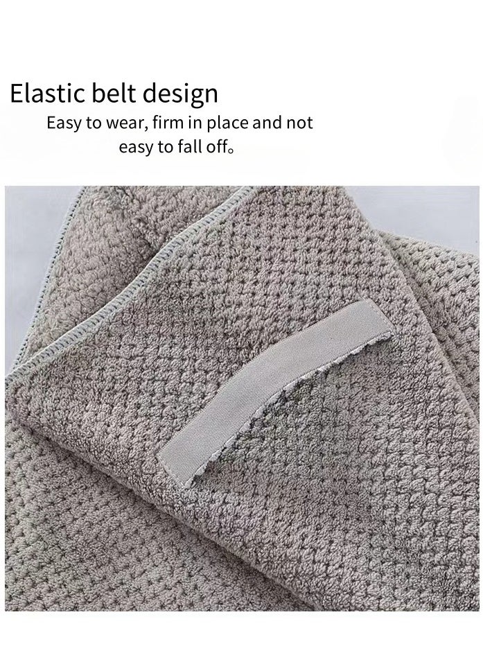 Laseta Long Hair Absorbent Wrap Towel，Larger Adult Hair Dry Towel,Dry Hair cap ,Super Water-Absorbent Hair Towel Wrap With Elastic Band Firm In Place And Durable Pink  - Image 4