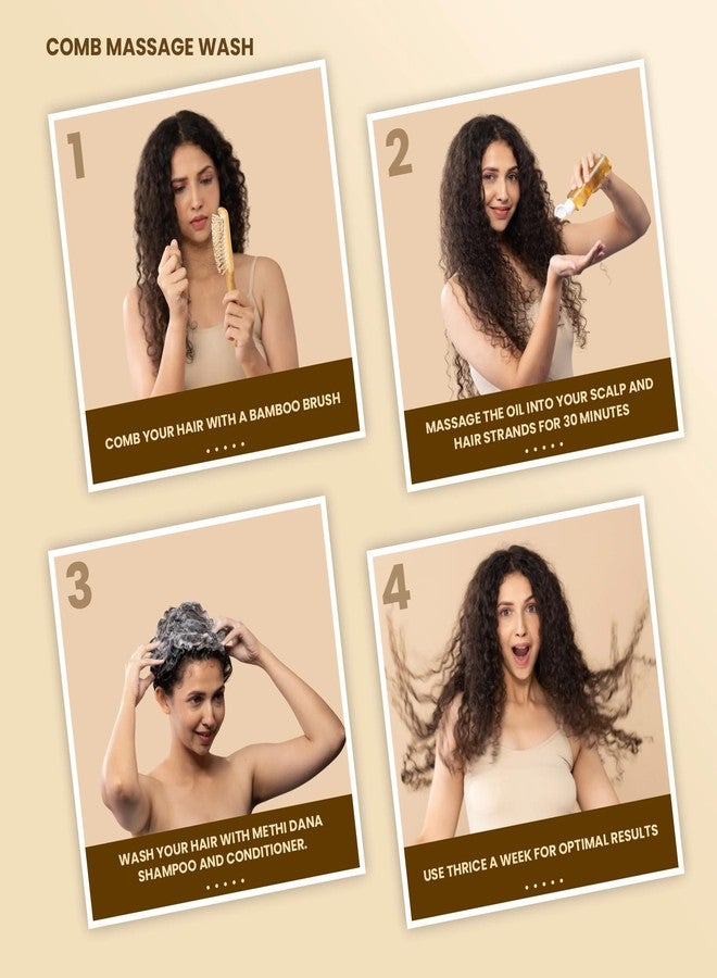 La Pink Methi Dana 8-in-1 Hair Oil For Hair Growth & Thickness 200ml | Reduces Hair Fall, Dandruff & Baldness | Enriched with Hibiscus, Bhringraj, Indian Bay Leaf & Onion - Image 4