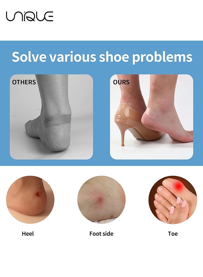 يونيك نفطة الضمادات للقدمين نفطة الوقاية من نفطة منصات للقدمين والأصابع وأصابع القدم، منصات كعب للبثور نفطة وسادة ضمادة، ماء، غير مرئية، أساسيات السفر، الضمادات البدائل (30 ملصقا) - Image 3