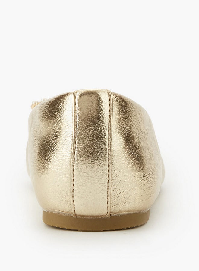 Celeste Girls Embellished Bow Ballerina Shoes Ramadan Collection - Image 5