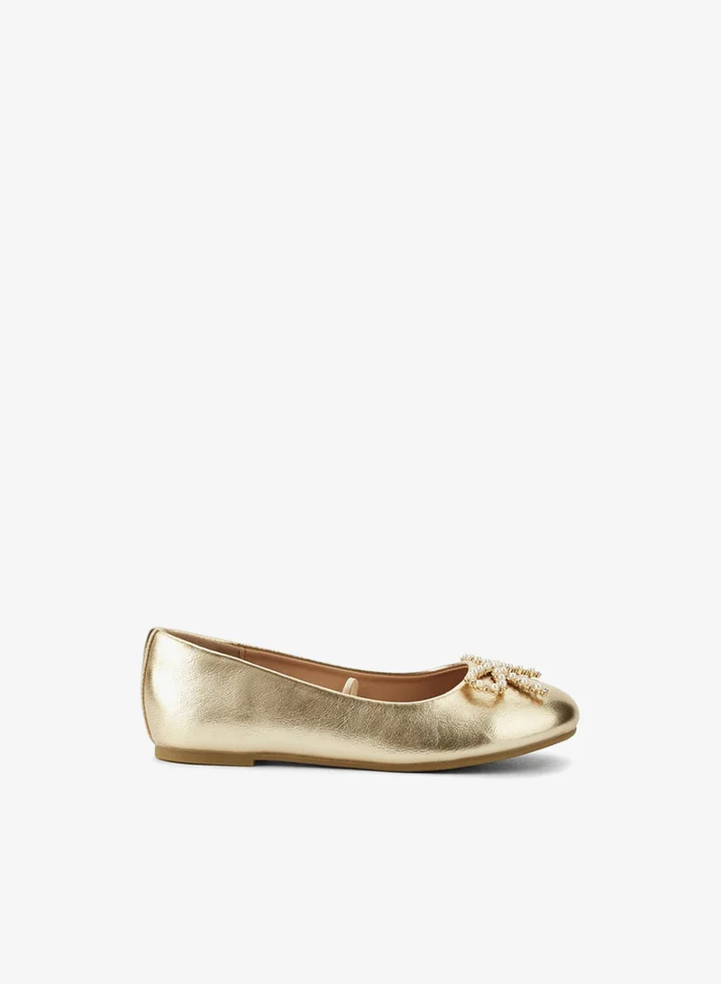 Celeste Girls Embellished Bow Ballerina Shoes Ramadan Collection