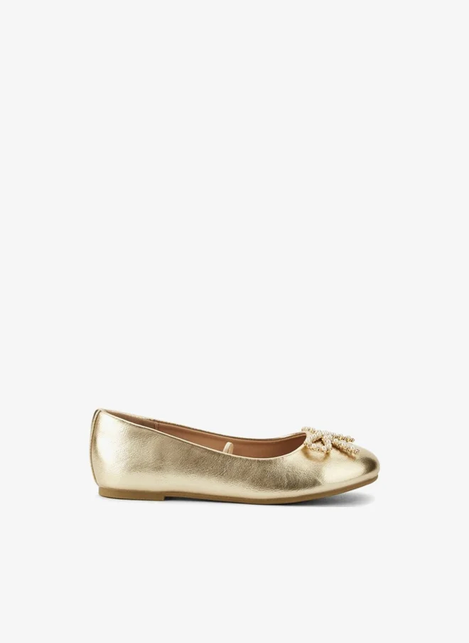 سيليست حذاء باليرينا مزين بفيونكة للبنات - تشكيلة رمضان