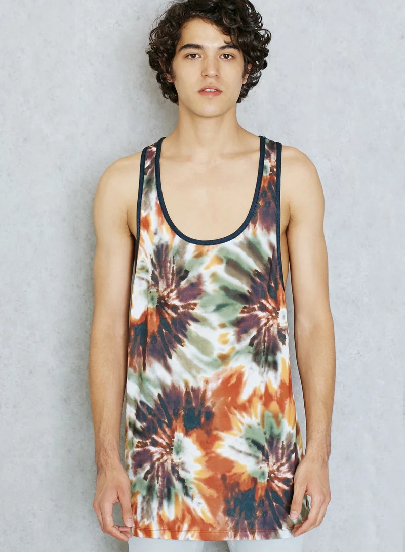 Jaded London Tie Dye Long Line Vest