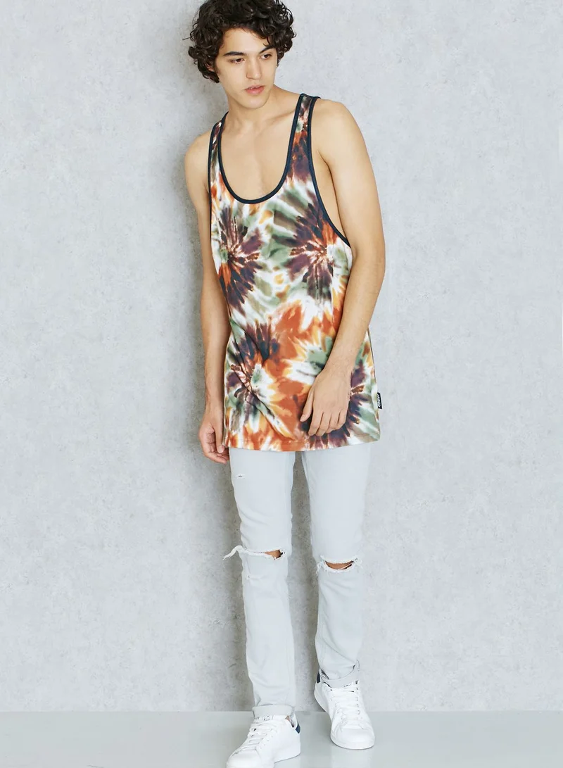 Jaded London Tie Dye Long Line Vest