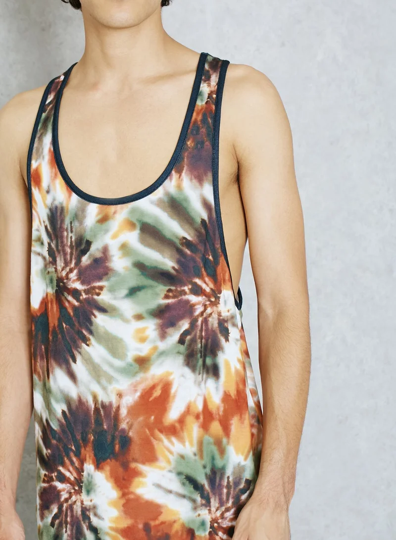 Jaded London Tie Dye Long Line Vest
