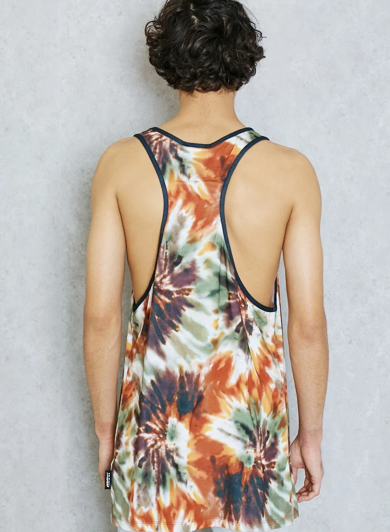 Jaded London Tie Dye Long Line Vest