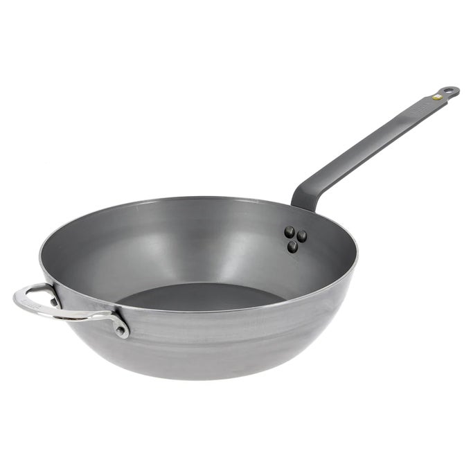 MINERAL B CARBON STEEL COUNTRY FRY PAN 125 DIAMETER 89 COOKING SURFACE IDEAL FOR SAUTEING SIMMERING DEEP FRYING STIR FRYING ONEPAN MEALS PFAS PFOA PFOS FREE MADE IN FRANCE