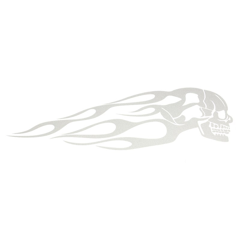 Reflective Motorcycle Decal: White PVC Self Adhesive - Durable Stylish Design Motorcycle Sticker for Motorcycle Vehicle Decoration - Image 2