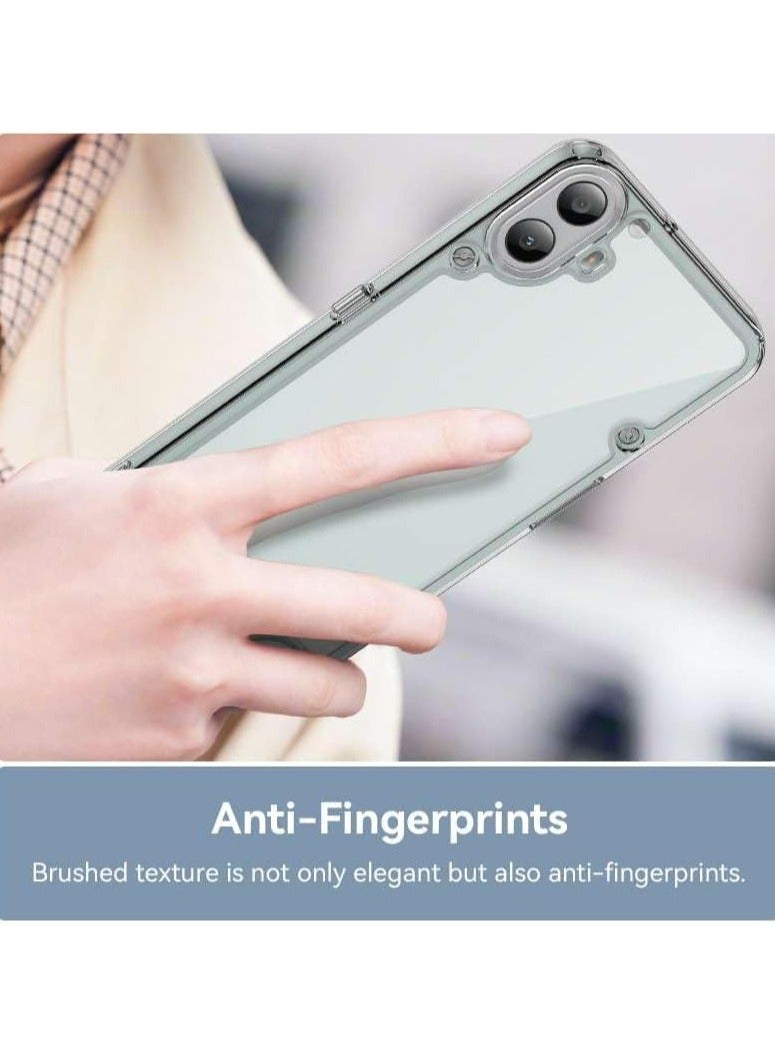 VKL Compitable with Nothing CMF Phone 1 2024 Case, Crystal Clear Slim Hybrid Hard Back and TPU Rubber Grip Rim Bumper Skin Shockproof Cover for Nothing CMF Phone 1 (Clear) - Image 5