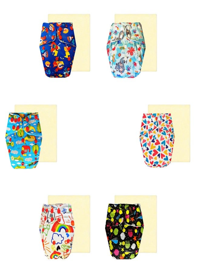 حفاضات دمبلدو إيليت القماشية مع ماصة سحرية (عبوة من 6) | شعور بالجفاف والراحة | قابلة لإعادة الاستخدام والغسل | مناسبة للسفر | مصممة من قبل أمهات | من 3 أشهر إلى 3 سنوات | للجنسين - Image 1