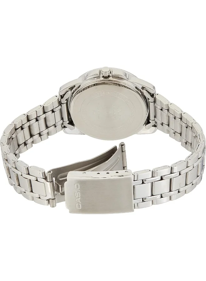 كاسيو Casio Women's Watch - LTP-1314D-1AVDF Black Dial, Silver Band