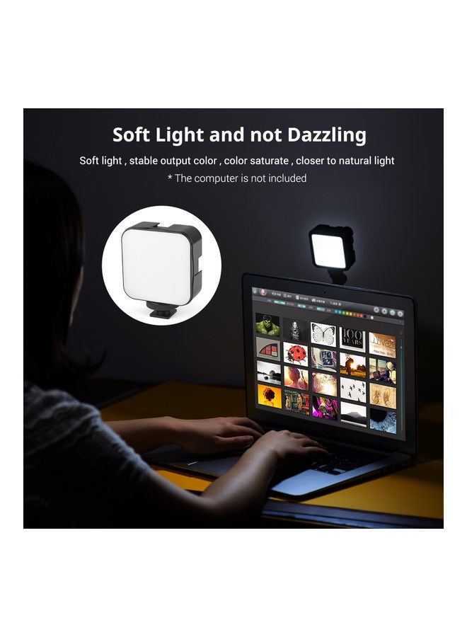 NIBEMINENT Mini Video Conference Lighting Kit with 5W Dimmable 6500K LED Light Black  - Image 4