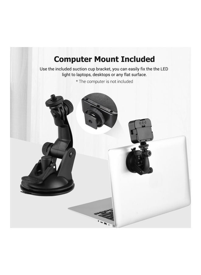 NIBEMINENT Mini Video Conference Lighting Kit with 5W Dimmable 6500K LED Light Black  - Image 3