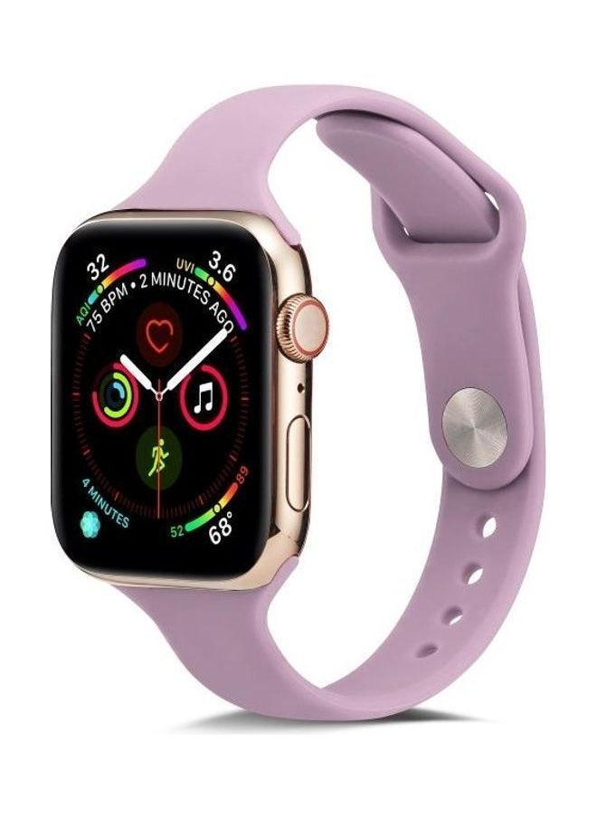 Thin Silicone Replacement Wrist Strap Watchband For Apple Watch 1/2/3/4/5 42-44mm Purple