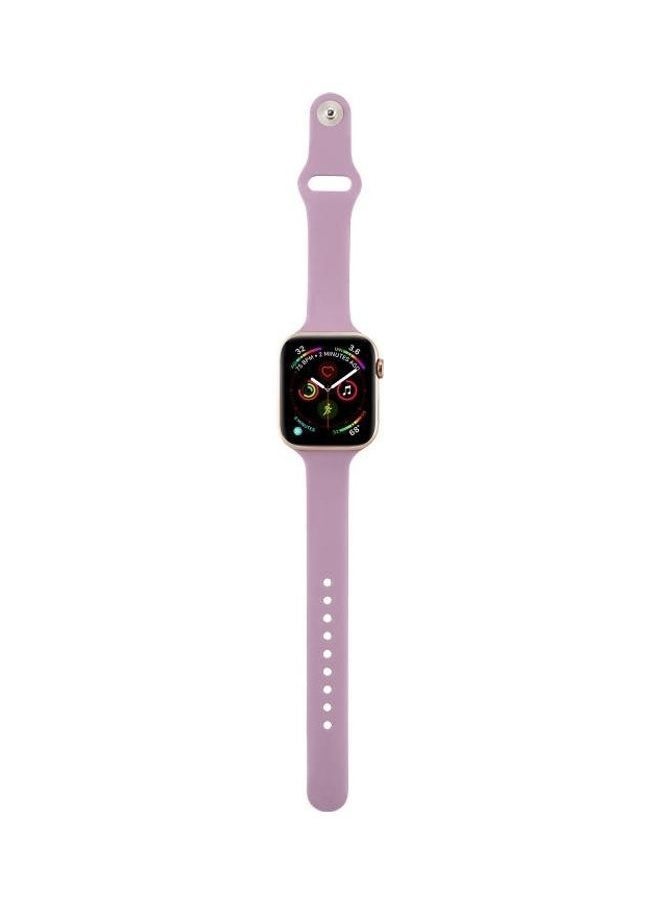 Thin Silicone Replacement Wrist Strap Watchband For Apple Watch 1/2/3/4/5 42-44mm Purple
