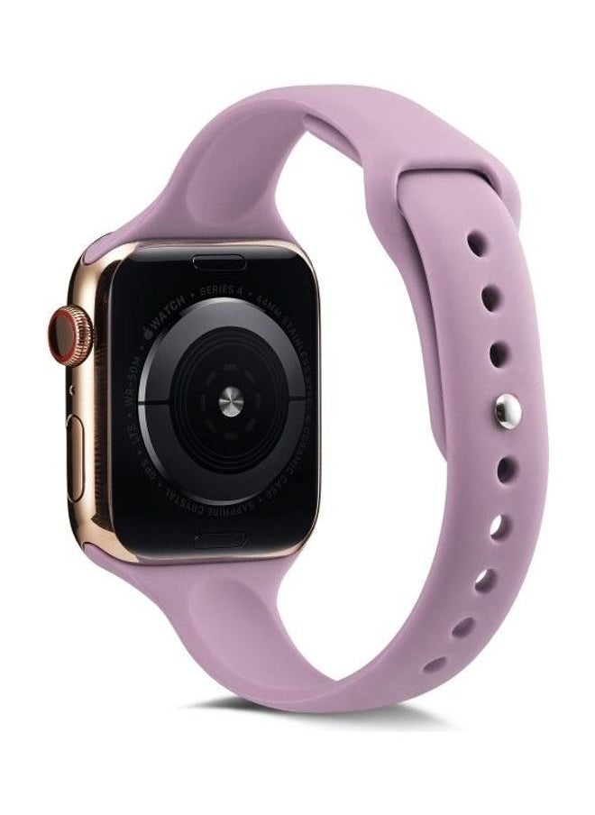 Thin Silicone Replacement Wrist Strap Watchband For Apple Watch 1/2/3/4/5 42-44mm Purple
