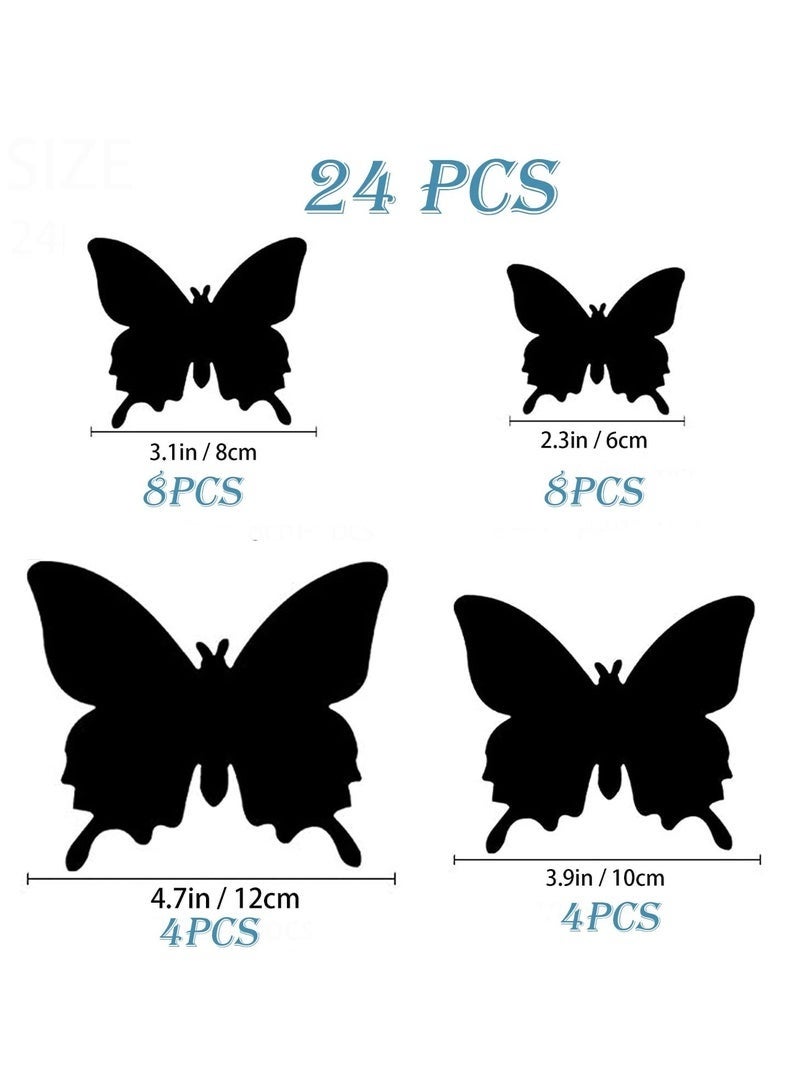 Forest Home 24 pieces of 3D butterfly wall stickers, 3D butterfly decorative wall stickers, multi-coloured for magnetic party decorations, for birthday decorations, party decorations, cake decorations, removable stickers (coloured) - Image 5