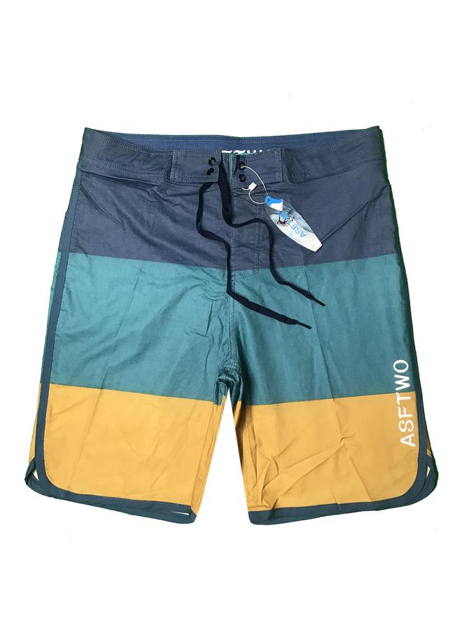 New Hot Cotton Stretch Hot Spring Surfing Beach Pants Men's Asftwo Bodybuilding Shorts Brushed Swimming Trunks