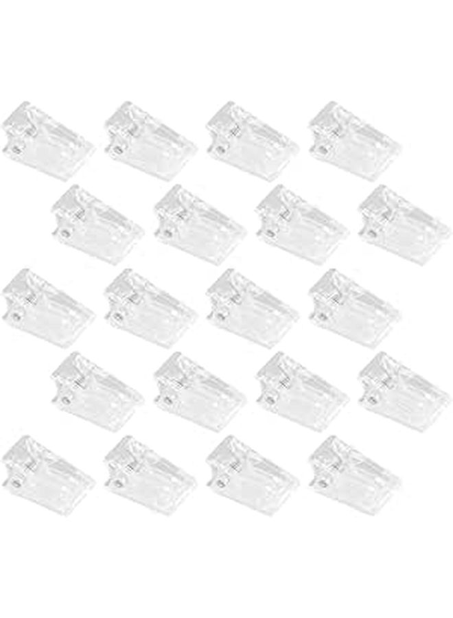 20 Self Adhesive Plastic Spring Photo Clips for Hanging Posters Id Cards - Image 1