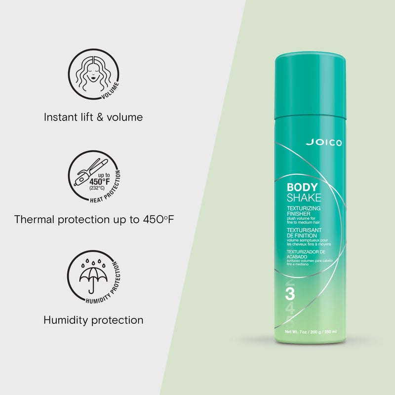 Joico Body Shake Texturizing Finisher | For Fine to Medium Hair | Long-Lasting Volume & Fullness | Thermal Heat, Humidity, Pollution, & UV Protection | Control Frizz & Flyaways | Paraben Free | 250mL - Image 3