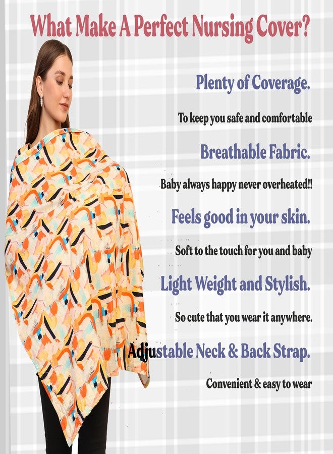 Gordon Nursing Cover for Breastfeeding, Breathable Breastfeeding Cover up with Arch Neckline for Women, Nursing Apron (Annie) - Image 1