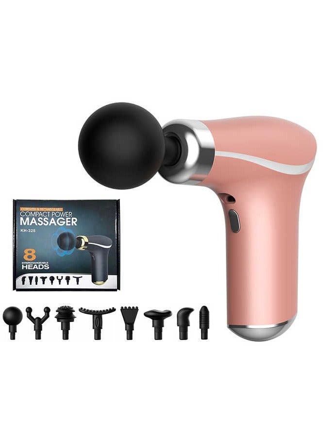 8 Adjustable Heads 25W Vibration Muscle Massage Gun with 3 Modes Lighting - Image 1