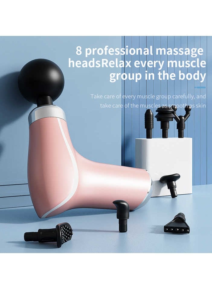 8 Adjustable Heads 25W Vibration Muscle Massage Gun with 3 Modes Lighting - Image 5