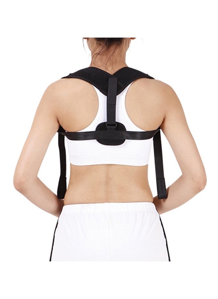 ELIKLIV - Posture corrector, adjustable hump correction strap for spine and clavicle support to improve posture and shoulder extension (black universal) - Image 1