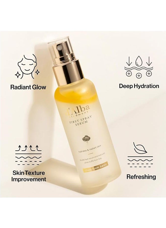 d'alba Piedmont First Spray Serum, Light Weight Face Moisturizer, Glow Serum for Radiant Skin, Non Comedogenic, All In One Mist, Skin Care  - Image 4