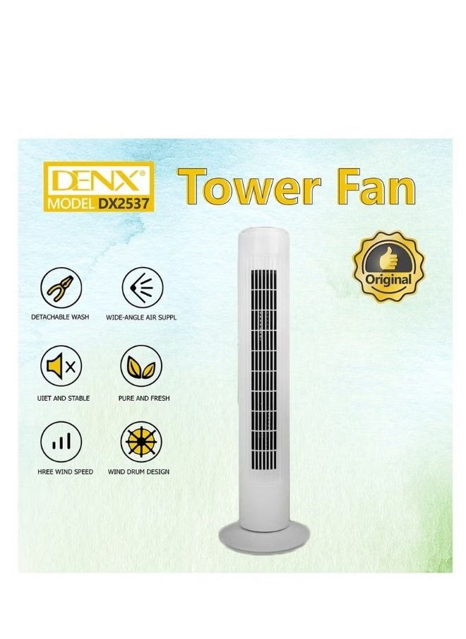 DENX Tower Fan, Vertical Air Conditioner and Cooler for Home and Office with 3 Wind Power Settings 45W, 3 Speed Control, 3 Modes, 12 Hours Timer, DX2537
