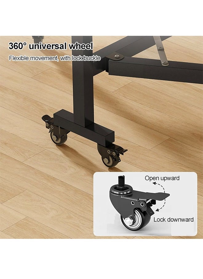 Multipurpose Use Foldable Dining Table Moveable Kitchen Table Portable Extendable Versatile Table Space Saving Table Drop Leaf Extension Table for Small Spaces Kitchen Home Restaurants Outdoor Camping 100x60x74 cm