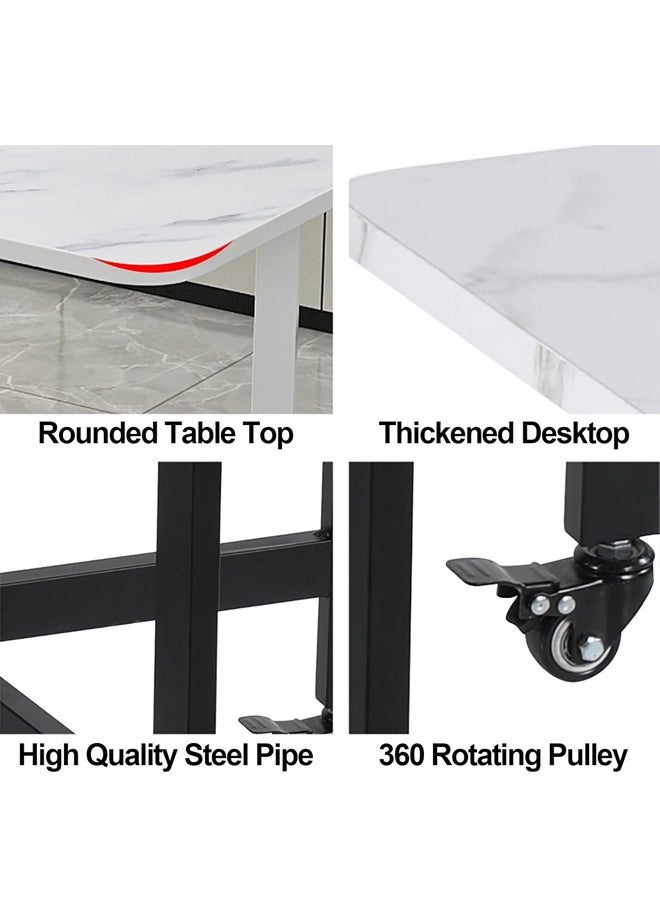 Multipurpose Use Foldable Dining Table Moveable Kitchen Table Portable Extendable Versatile Table Space Saving Table Drop Leaf Extension Table for Small Spaces Kitchen Home Restaurants Outdoor Camping 100x60x74 cm