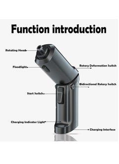 Rightsure Electric Cordless Screwdriver Set, 47 in 1 DIY Tool Rechargeable and Rotatable Power Screw Gun with Built in LED(Black)  - Image 3