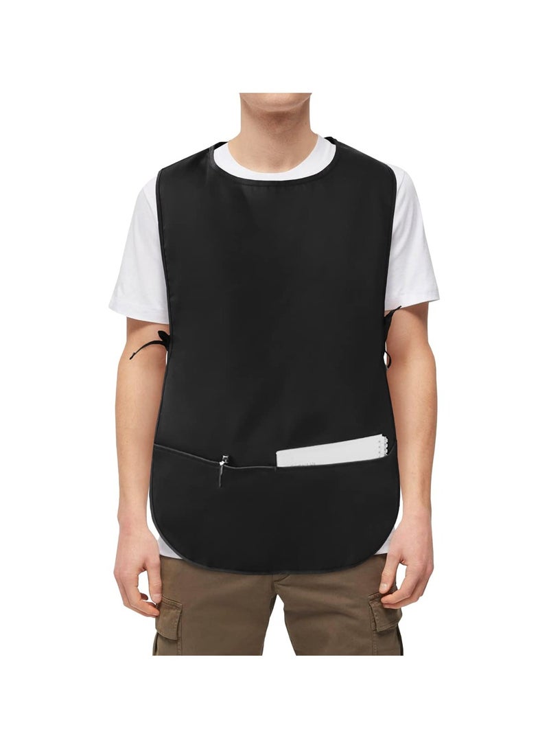 SYOSI 2 Pcs Black Cobbler Aprons, Universal Cobbler Apron for Men and Women, Black Smock with 2 Pockets for Cleaning Work, Shoemaker Work, Art Craft, Dirt Water & Oil Resistant Cobbler Apron - Image 1