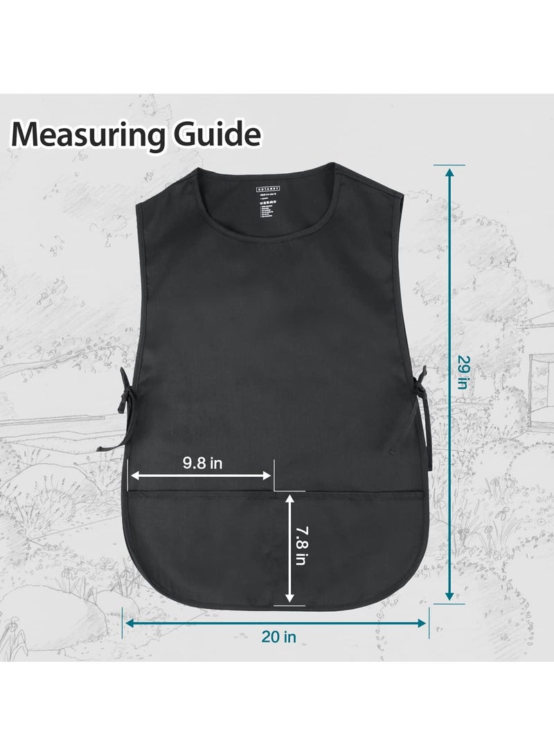 SYOSI 2 Pcs Black Cobbler Aprons, Universal Cobbler Apron for Men and Women, Black Smock with 2 Pockets for Cleaning Work, Shoemaker Work, Art Craft, Dirt Water & Oil Resistant Cobbler Apron - Image 3