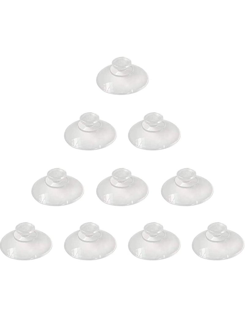 Barakah Suction Cup Hooks, Removable Waterproof Stronge Powerful 20mm Mini Suction Cups Clear Professional PVC Plastic Sucker Pads for Decoration Wall Home Bathroom Kitchen Car (10 Pcs) - Image 1
