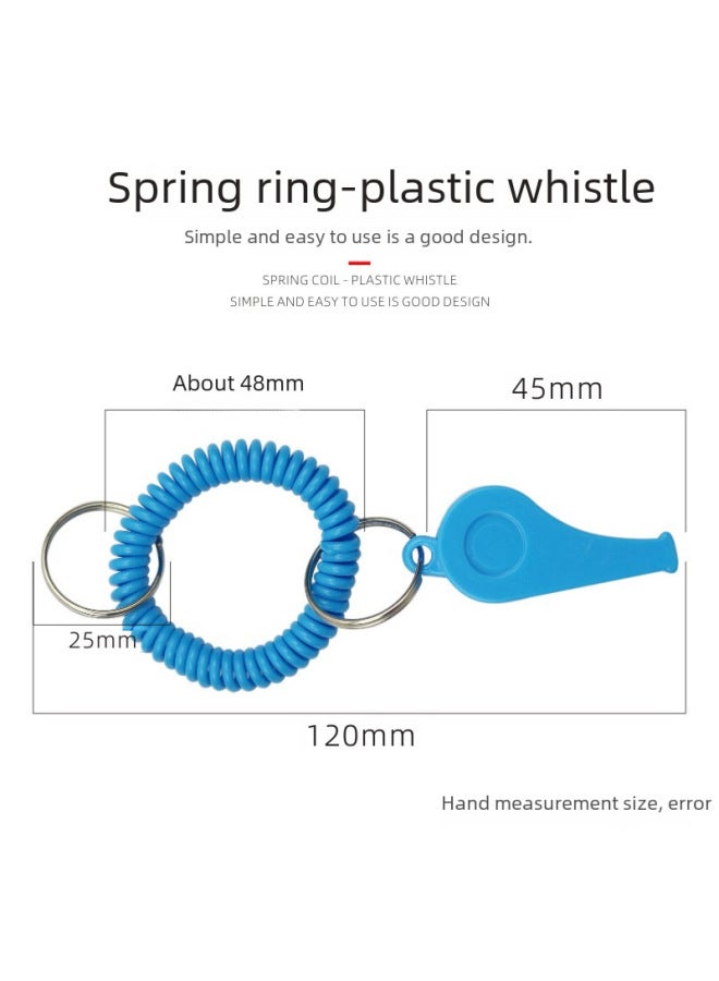 Generic Plastic Color Whistle Telephone Line Spring Plastic Keychain Bracelet Children Spring Ring Whistle Direct Supply-Color:6130 Ring Whistle ] - Image 4